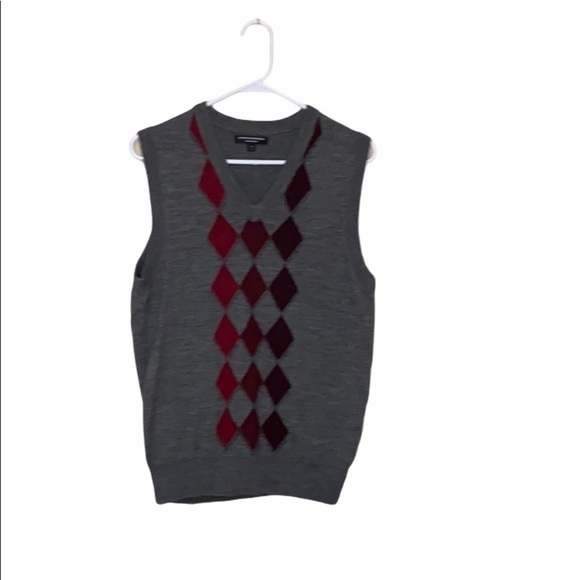 Express design argyle style merino wool vest - Picture 1 of 8